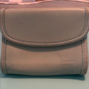 Coach Seagram green beans Leather Women's small wallet